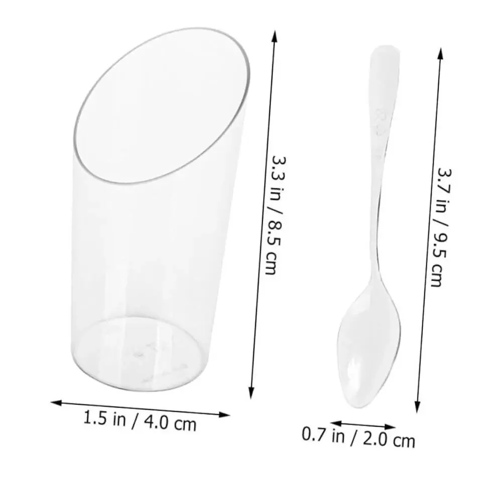 35 Pack Mousse Dessert Cups Elegant Tiramisu‎ Party Supplies Multi-use Cup Spoon